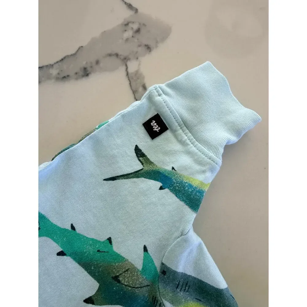 Tea Collection Baby Boy Shark Romper 0-3 Months